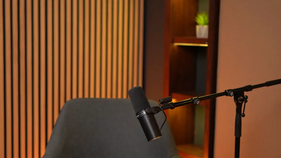 Alternate view of the recording setup