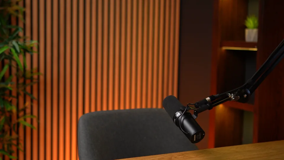 Alternate view of the recording setup