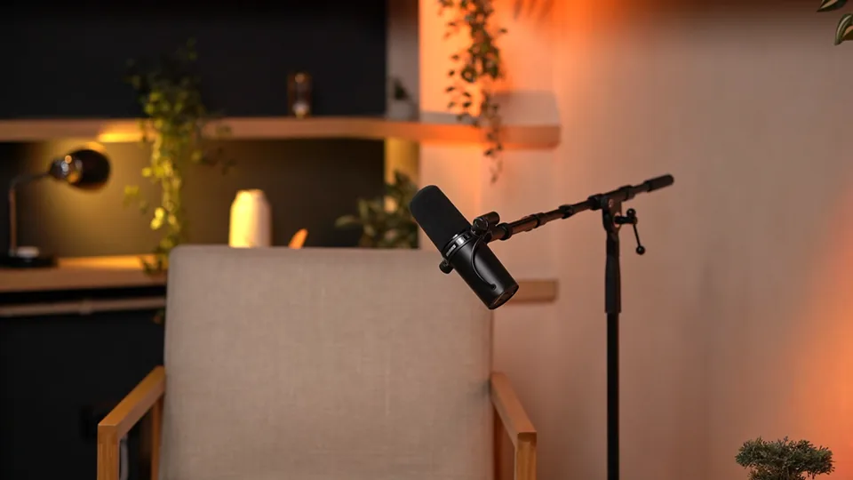 Alternate view of the recording setup