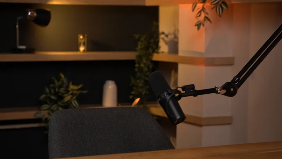 Alternate view of the recording setup